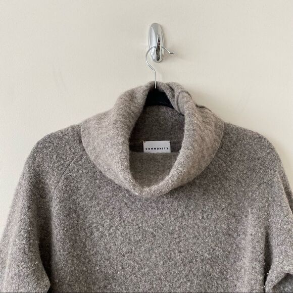 Aritiza-Community Plutarch Sweater Cowl Neck Long Sleeve Wool/Yak Blend - Picture 4 of 10